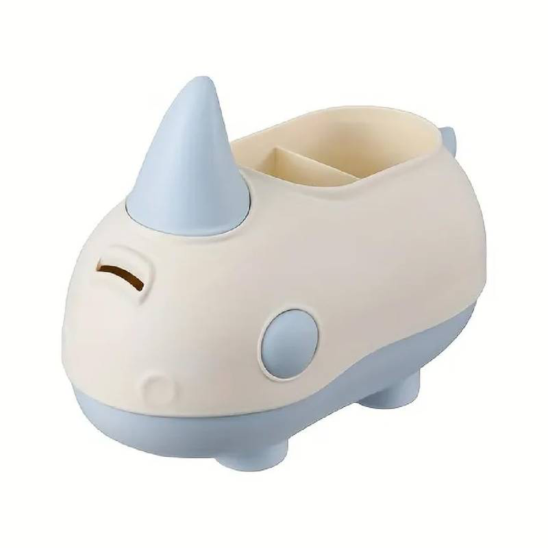 Rhino Stationery Holder with Piggy Bank